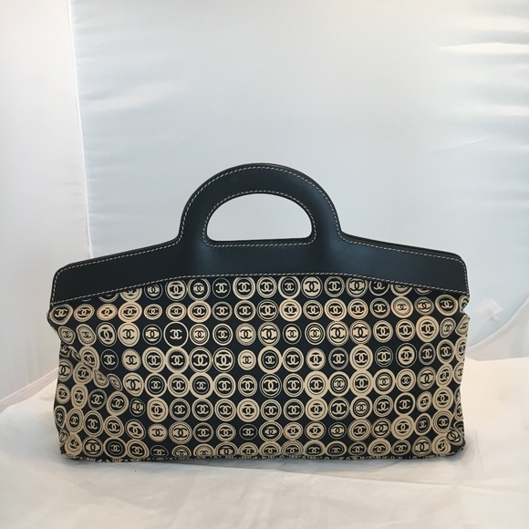 CHANEL Handbags - CHANEL Leather and Canvas Satchel